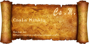 Csala Mihály névjegykártya